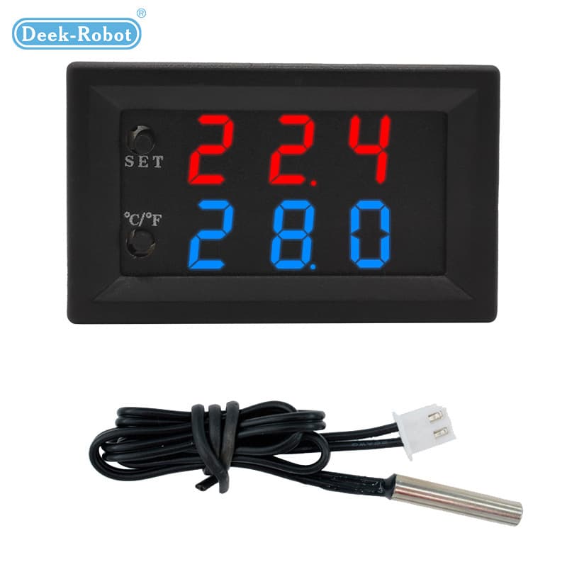 Cross-border W2809 Digital Display Dual Display Thermostat Temperature Adjustment Controller Incubation Intelligent Waterproof NTC Temperature Control Instrument