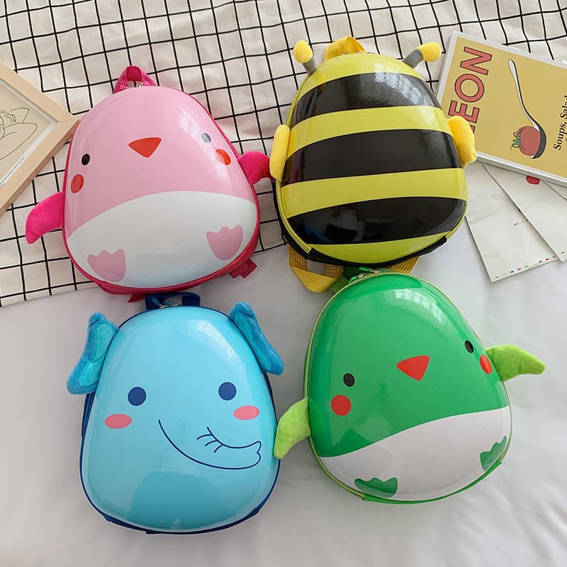 Wholesale 2025 New Cartoon Boys and Girls School Bags Kindergarten Children's Animal Backpacks Small Egg Shell Backpacks Trendy