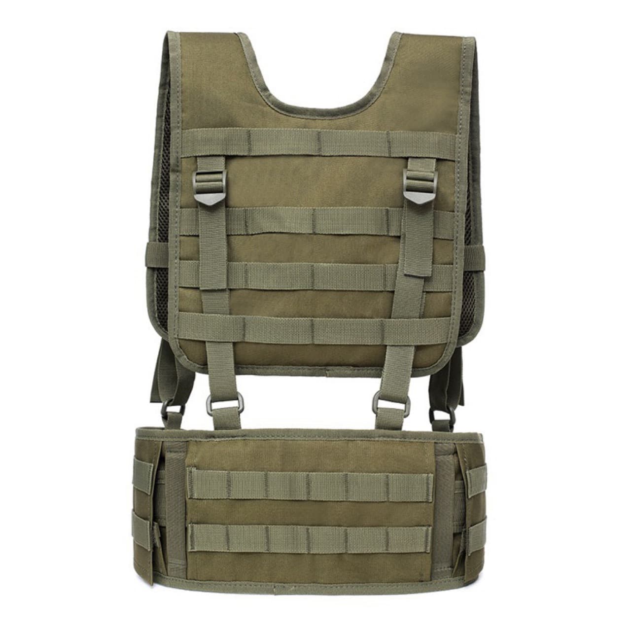 Outdoor Tactical Belt Vest Set Sports Waist Bag Multifunctional Belt Tactical Vest Suitable For Hiking Camping