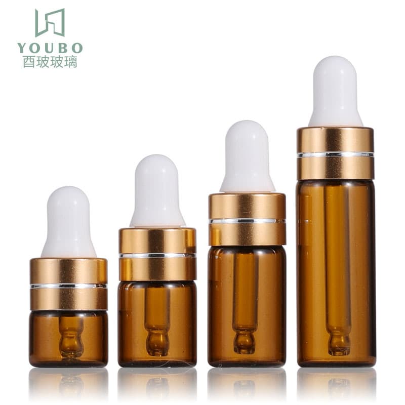 1-5ml small dropper bottle, brown/transparent small essential oil bottle, sample bottle, portable trial size