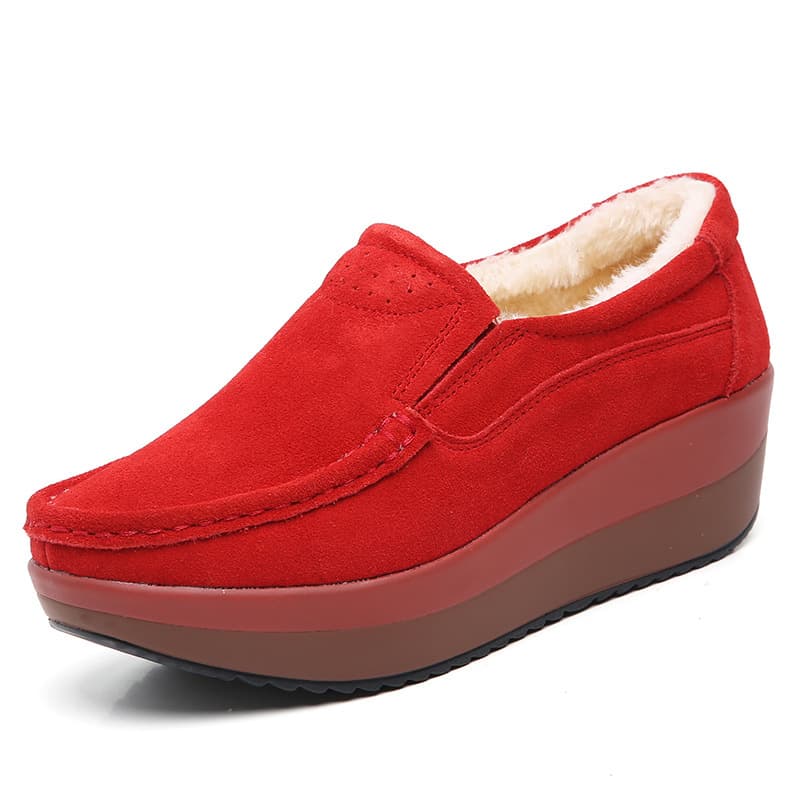 Spring 2025 Women's Casual Sports Shoes Student Style Shake Shake Shoes Genuine Leather Slope Heel Comfortable Leather Inner