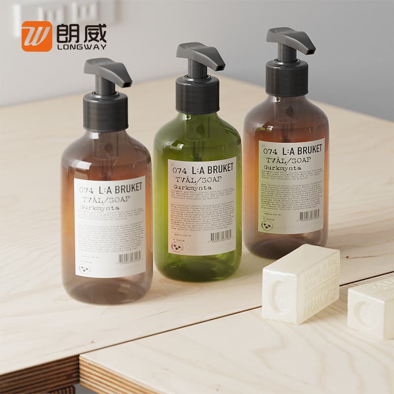 500ml Round Shoulder Lotion Bottle Empty Bottle Cosmetic Packaging Material Shampoo Bottle Plastic Hand Sanitizer Bottle Lotion Bottle