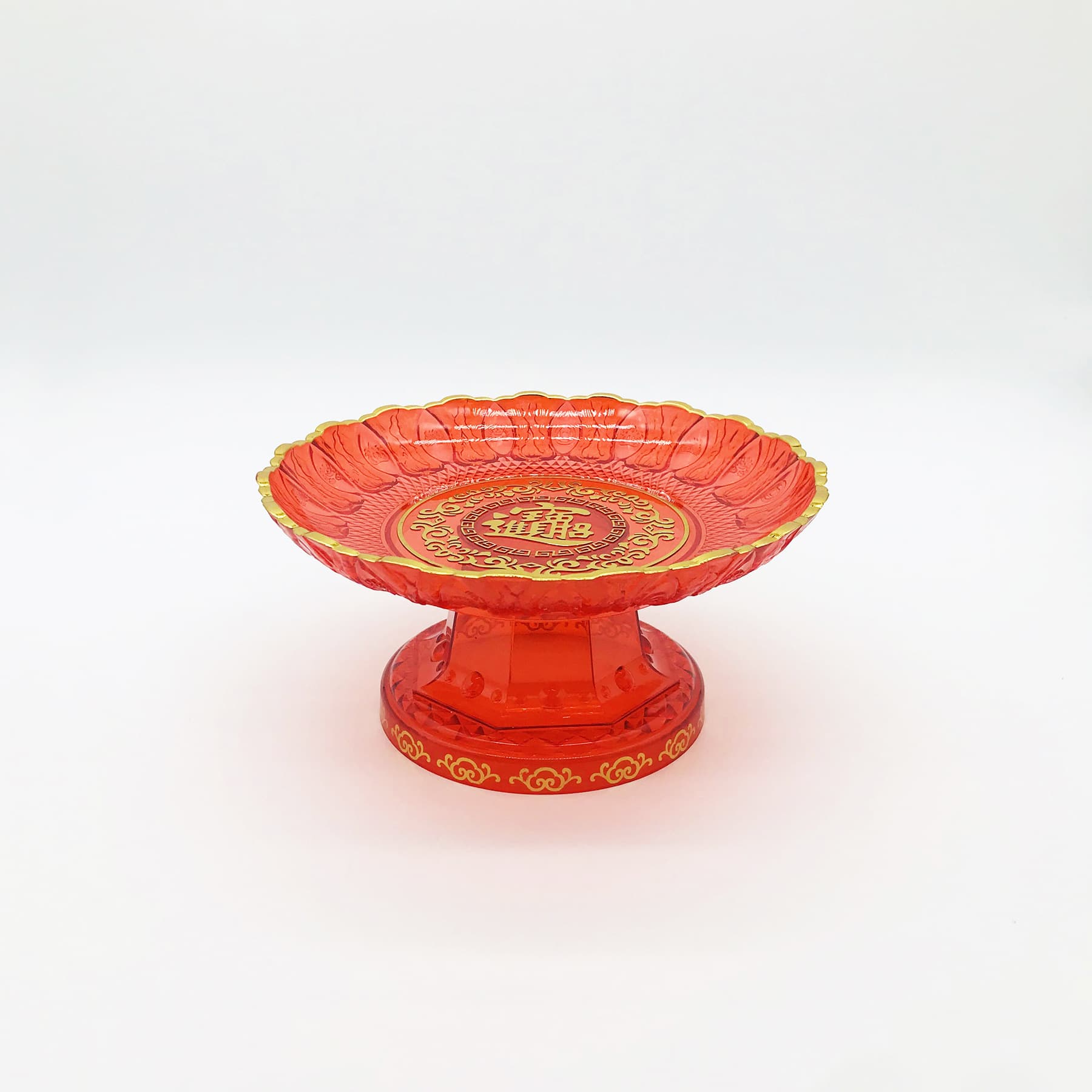 Ten-Inch High-Footed Wealth Tray, Offering Tray for Fruits, Buddhist Supplies Direct from Manufacturer Dongheng DH-2302