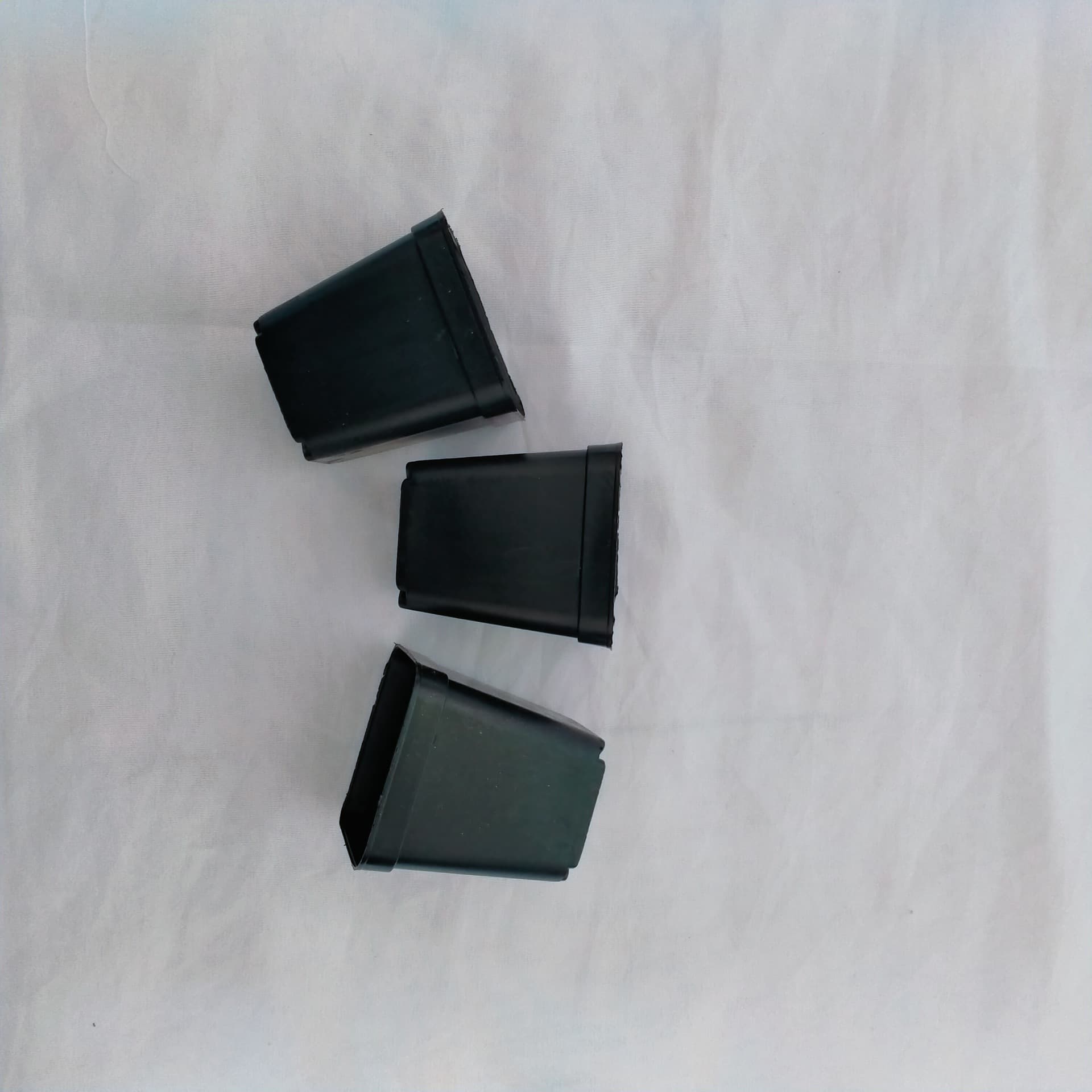 Plastic Small Black Square 7 Square Black Flower Pot Succulent Small Flower Simple Seedling Pot Succulent Planting Flower Pot