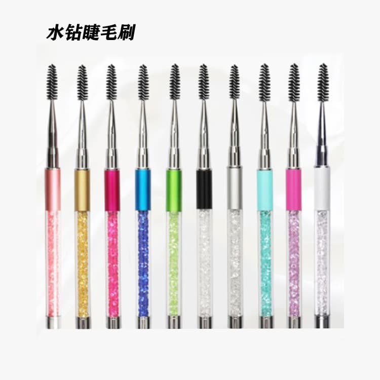 Wholesale Makeup Tools Diamond Eyelash Brush Spiral Diamond Fiber Eyelash Brush Makeup Comb Multiple Colors Available