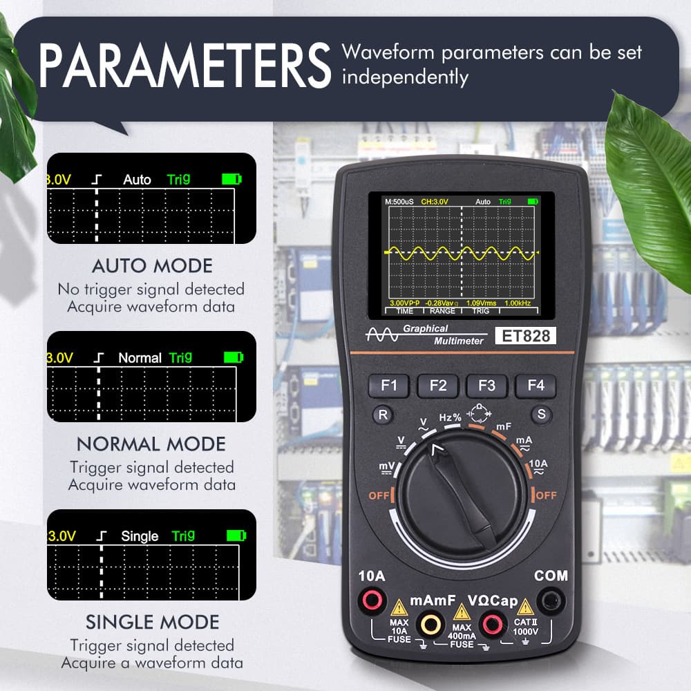 ET828 oscilloscope multimeter sampling rate oscilloscope + multimeter two-in-one 1MHZ 2.5MSPS