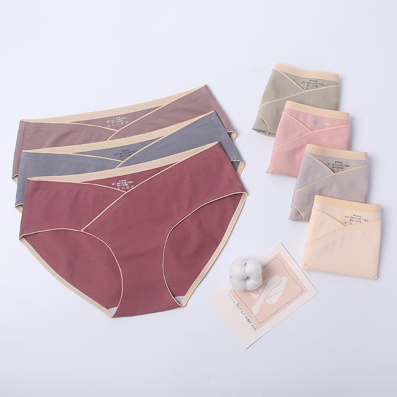 Seamless One-Piece Maternity Underwear Cotton Early Mid Pregnancy Belly Support Pants Breathable Pre-Postpartum Briefs