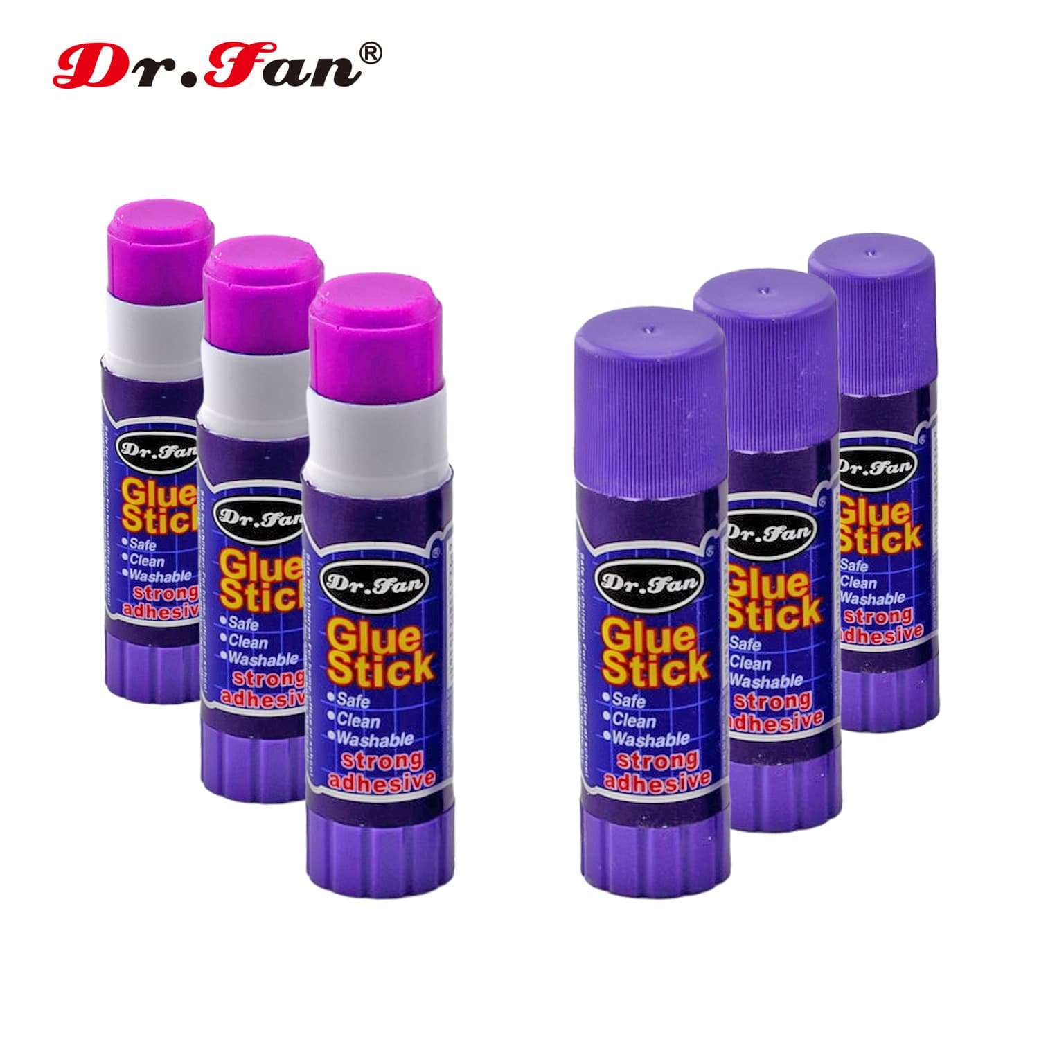 Kanghui 8g PVP Purple Red Office Supplies Sticky Paper Color Changing Glue Stick Solid Glue Stick
