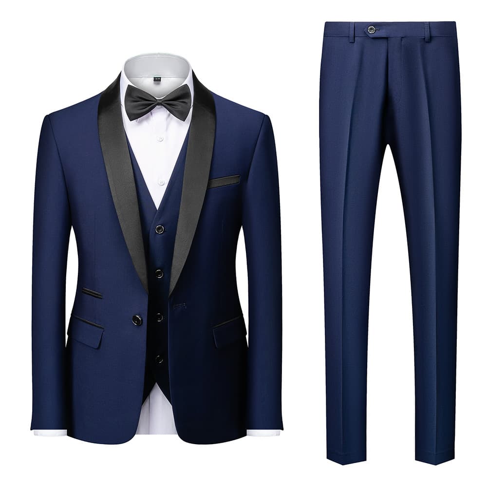 New Autumn Men's Business Casual Suit Set Groom Wedding Tuxedo Slim Fit Suit Men 1976