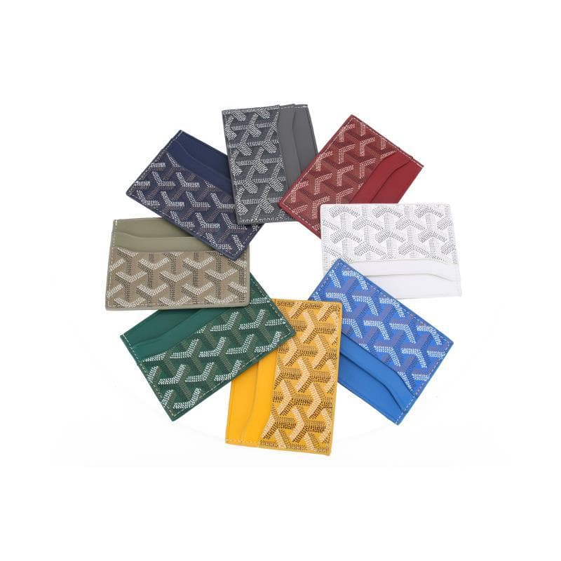 In Stock 2026 New Goyard Men's and Women's Credit Card Mini Wallet Dog Tooth Card Holder Card Case Goyard Card Clip Cross-border