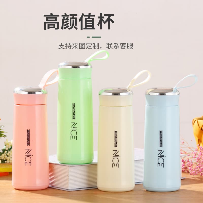 Trendy Double-Layer Glass Cup Nice Cup with Logo for Business Advertising Gift Wholesale