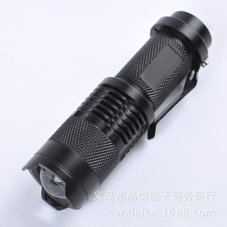 Cross-border High-Power LED Mini Flashlight, Zoomable, Aluminum Alloy, Long Range, Rechargeable