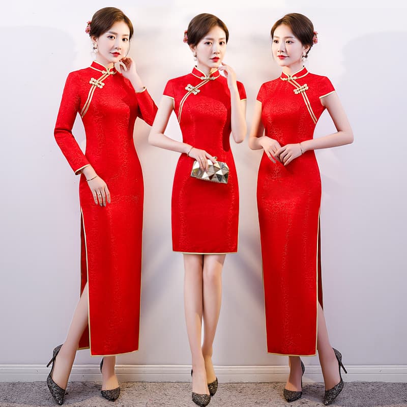 [Welcome Cheongsam] New Autumn/Winter Slim Fit Vintage Welcome Cheongsam, Retro Slimming Welcome Cheongsam