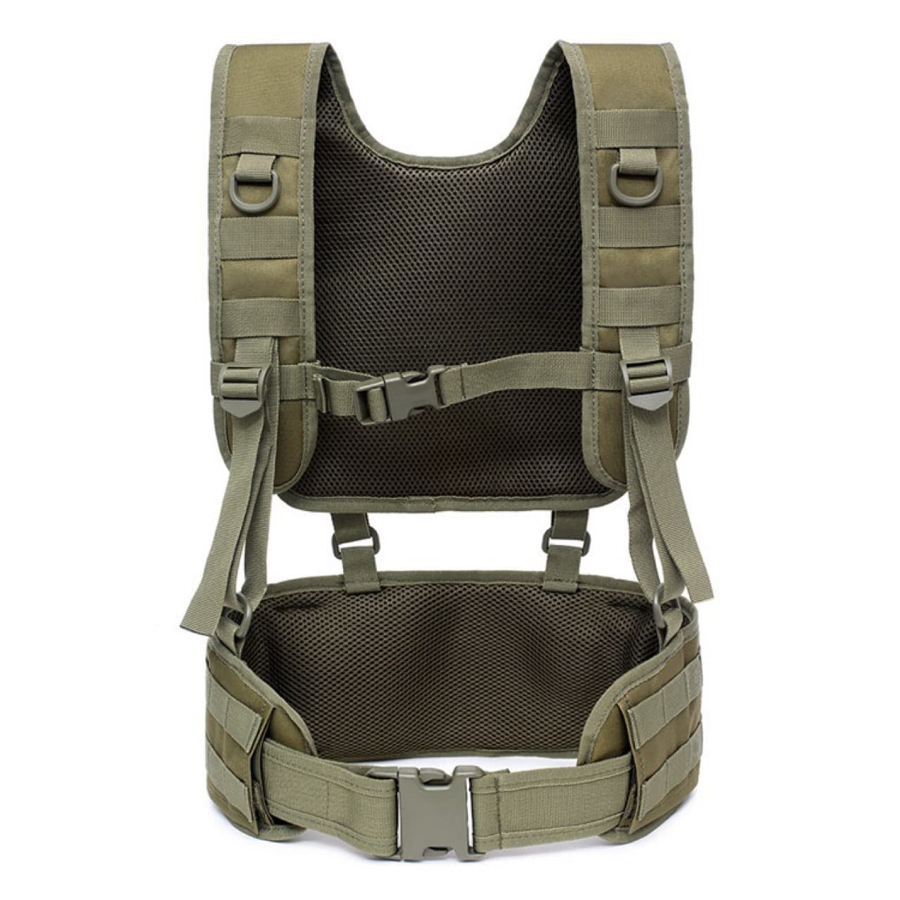 2025 New 600D Oxford Cloth Breathable Tactical Belt Vest Set, Outdoor Sports Multi-Function Waist Pack