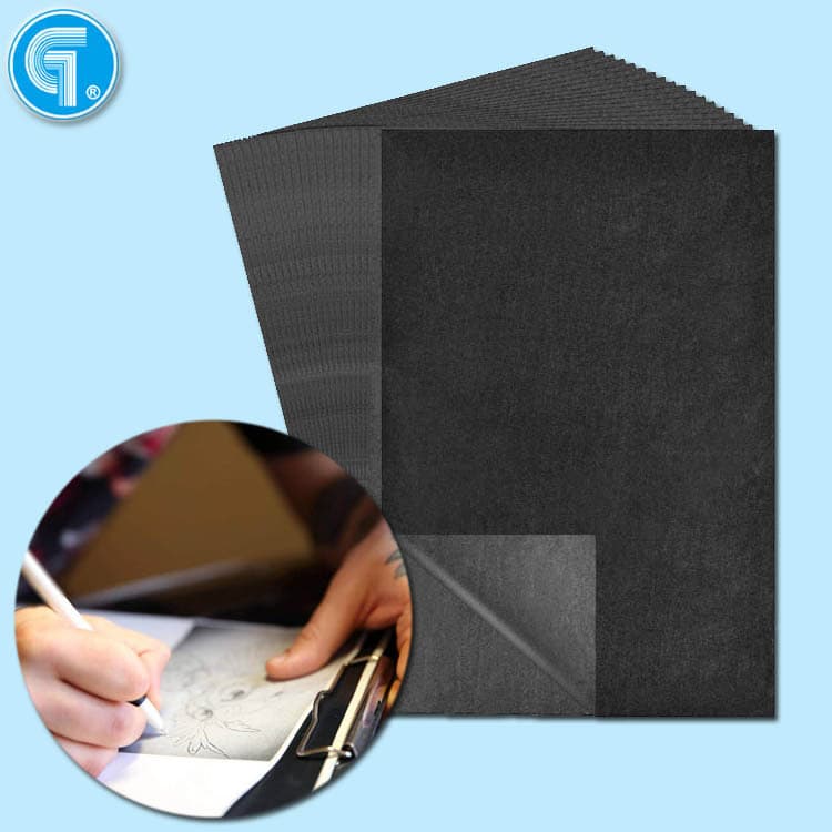 Manufacturer Direct Supply Graphite Carbon Paper, Drawing Garment Tracing Paper, A4 Black Carbon Paper, Single-Sided Black, 50 Sheets