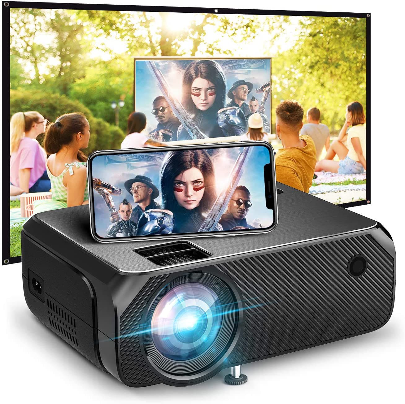 Office Cultural Projection Machine Projector HDMI USB Interface 3D Ready High Brightness High Contrast Ratio Large Screen Size