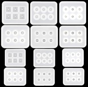 Crystal Resin Bead Mold DIY Diamond Square Oval Bracelet Beading Epoxy Resin Silicone Mold