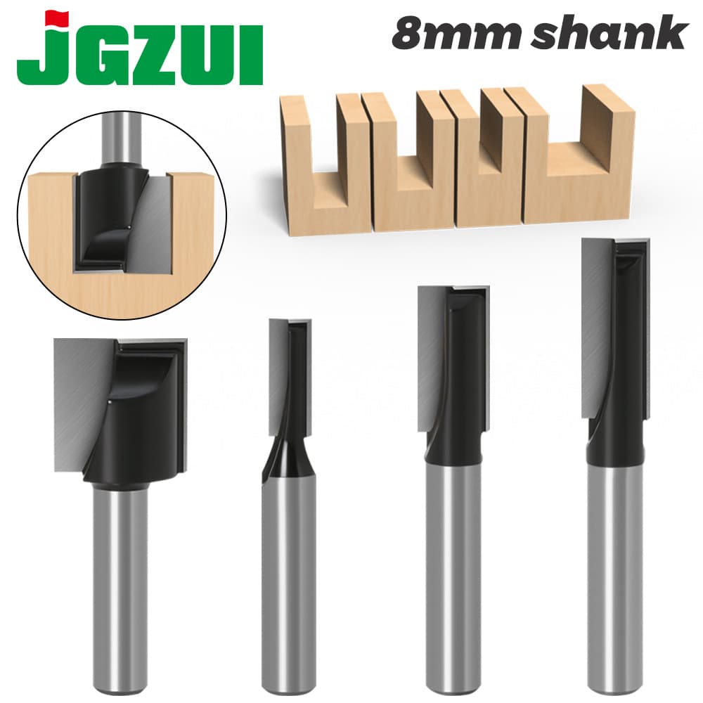 8-Shank Bottom Cleaning Router Bit, Woodworking Milling Cutter, Bottom Cleaning Bit, Milling Bottom, Edge Trimming, Table Milling Bottom Bit, Trimmer Knife