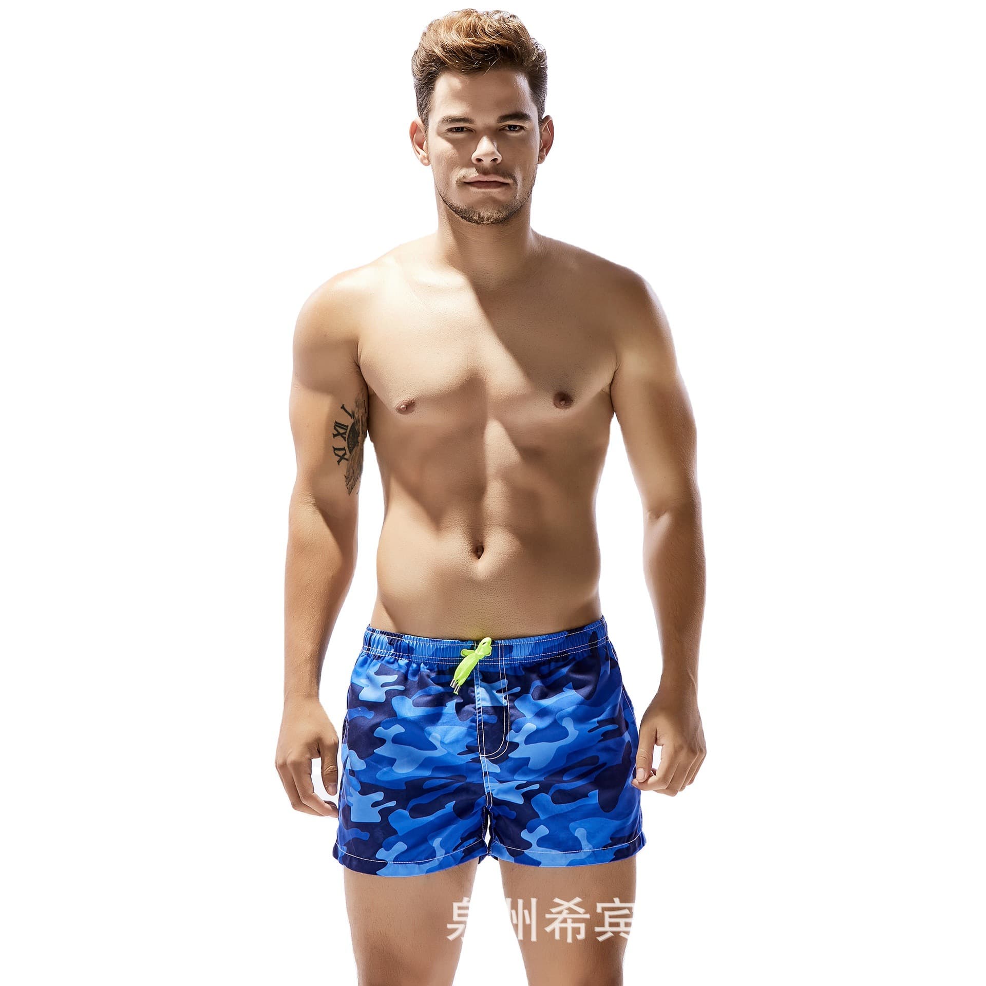 Men's Summer Beach Pants, Wholesale Foreign Trade Men's Casual Camouflage Shorts, Xibin Fashion Printed Men's Shorts