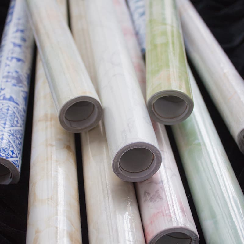 Self-Adhesive Thickened Waterproof Marble-Like Wallpaper Sticker for Bedroom Decoration, Brick Pattern European Style Living Room Wall Sticker