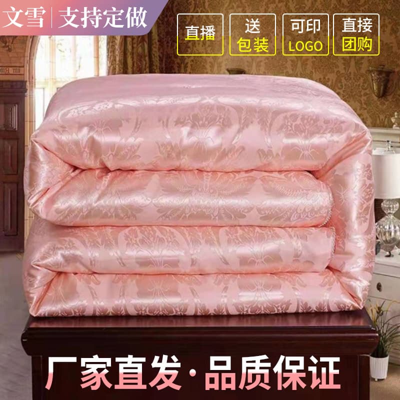 Factory Direct Silk Duvet Core Wholesale Autumn/Winter Summer Cool Bedding Company Gift Quilt Event Sales Single/Double Cotton Blanket