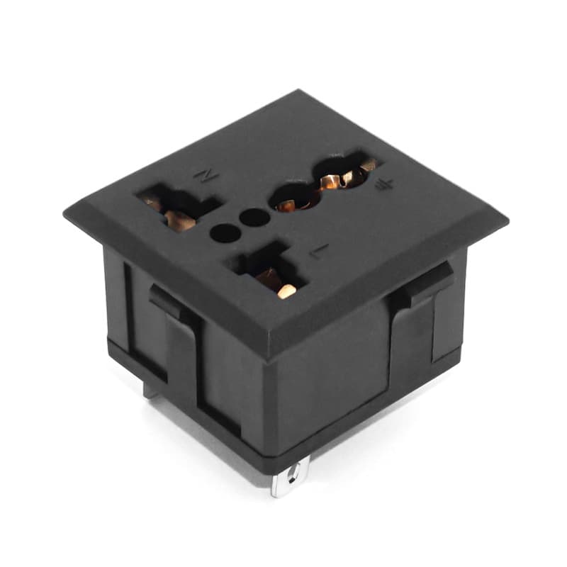 Custom Processing Clamp-Type Multi-Use American/British Standard Power Outlet Wiring Socket Protection Door Round SS-901