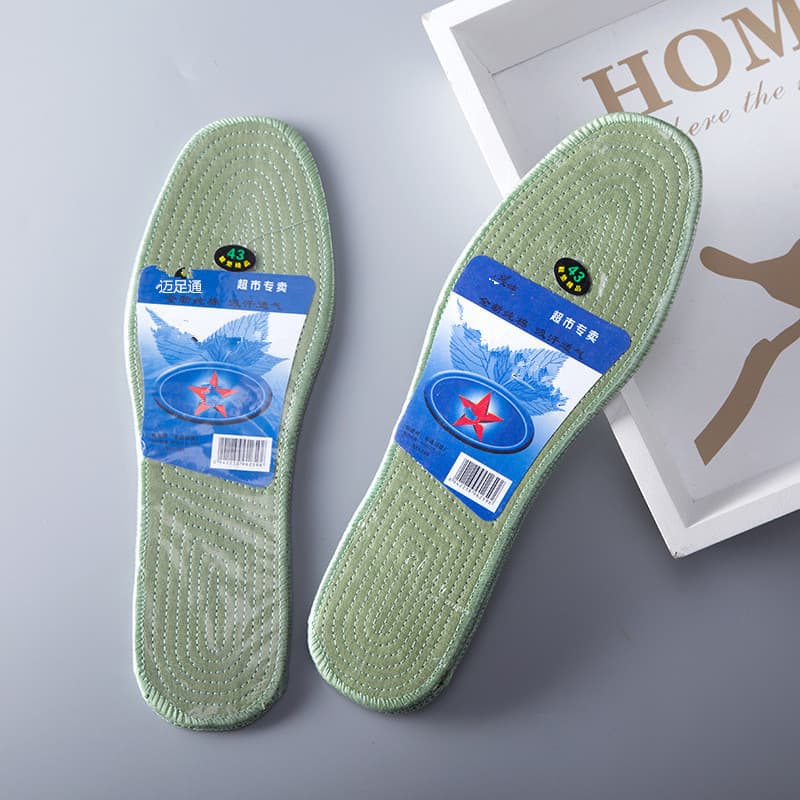 Factory Direct Sealed Military Green Cotton Insole for Street Vendors, All-Season Unisex Military Training Sports Insole