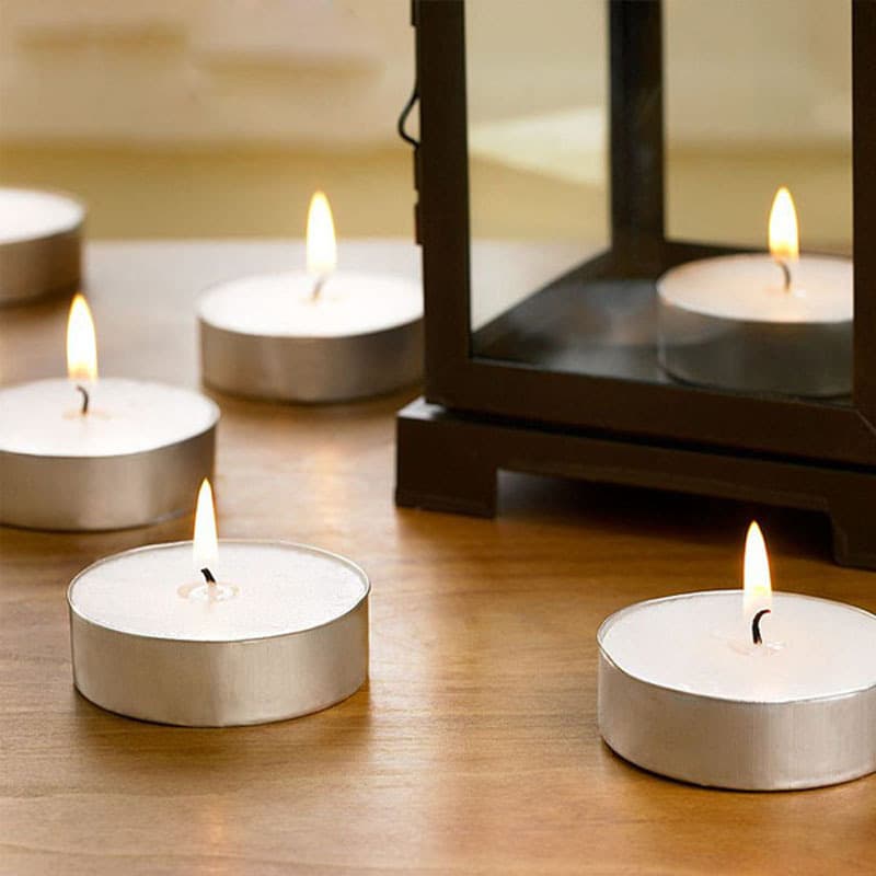 Manufacturer wholesale smokeless scented candles, tea making, wedding romantic confession, round aluminum shell tea wax small candles
