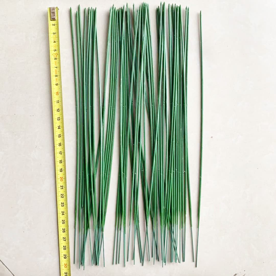 Wholesale Silk Flower Picks Artificial Plastic Fake Flowers Silk Soap Rose Branches Single Stem Rubber Coated Wire Flower Stems 30CM