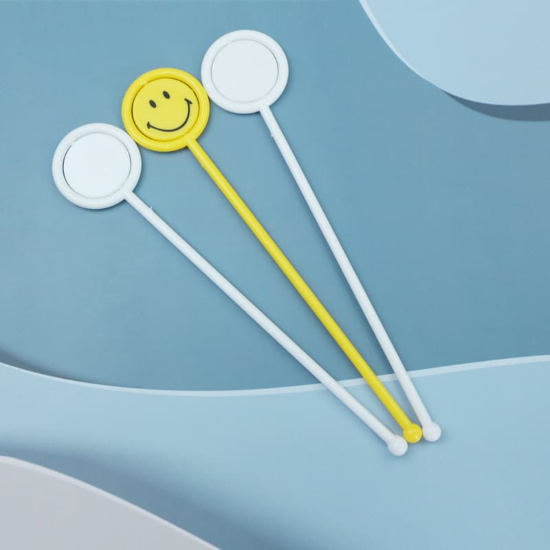 ABS Plastic Cocktail Stirrers, Disposable Rotating Round-Tip Stir Sticks, Juice/Coffee Stirrers