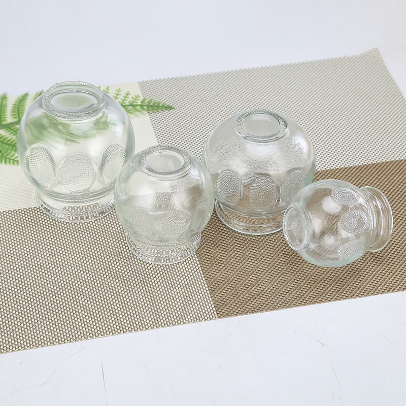 Wholesale Household Gift Health Care Colorless Transparent Massage Cup Thickened Vacuum Glass Cupping Set