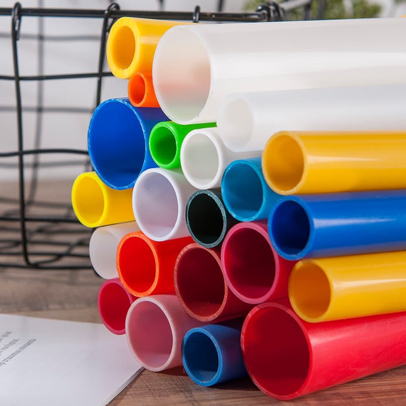 ABS tubing, colored toy plastic tubing, white plastic packaging tubing, 2-50mm multi-size rigid plastic tubing, source factory direct supply.