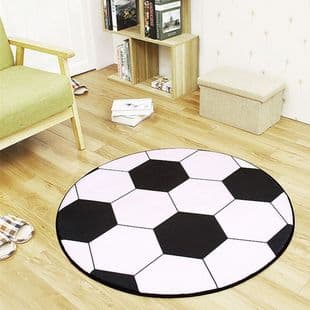 New Cross-Border Sports Soccer Door Mat, Home Anti-Slip Round Floor Mat, Living Room Coffee Table Bedroom Rug, Drop Shipping