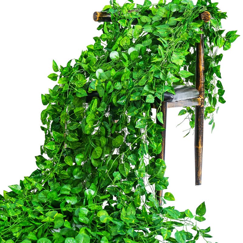 Artificial Ivy Vine Green Leaf Grape Vine Plant Wall Hanging Decoration For Wedding Simulation Flower Plastic Branches