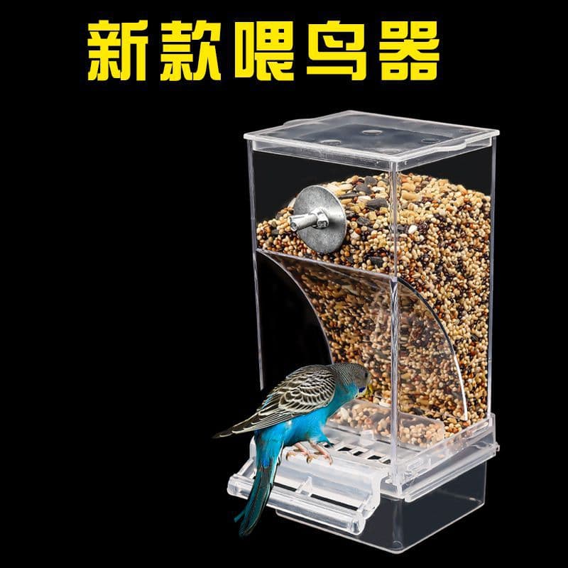 Automatic Parrot Feeder Spill-proof Splash-proof Pet Bird Supplies Food Box Dispenser Feeding Device Bird Feeding Tool