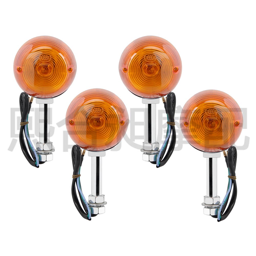Motorcycle Accessories Amber Metal Turn Signal Lights Vintage Round Turn Signal Lights Indicator Lights
