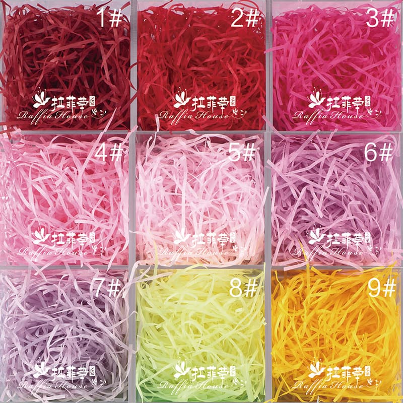 [Raffia Grass Home] Birthday gift box, candy box decorative filling shredded paper strands, fruit packaging filler