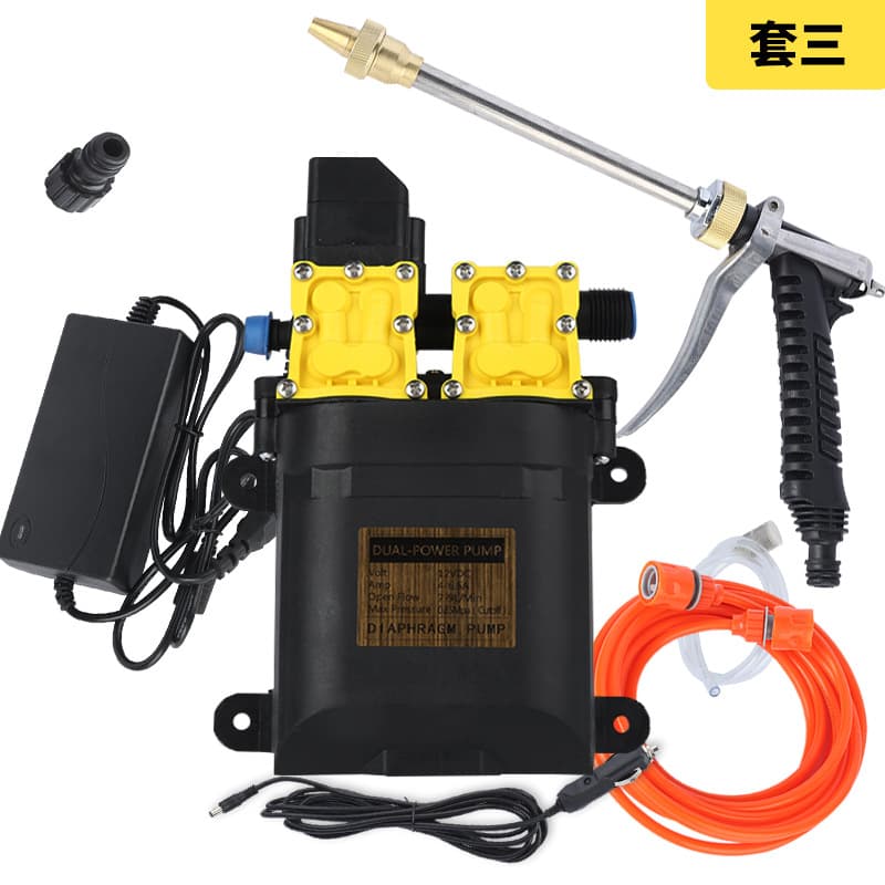 Car wash machine high-power diaphragm pump car wash high-pressure water outlet electric 12V car wash water pump portable