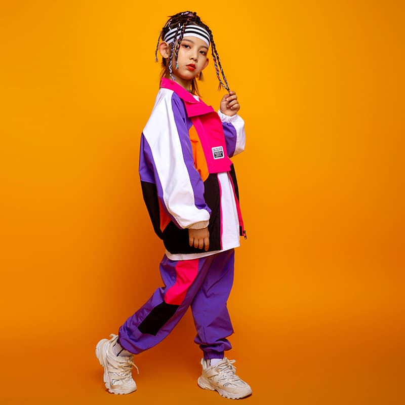 New Year's Day children's performance clothing hiphop street dance hip-hop suit boys and children's clothing girls jazz dance clothes trendy