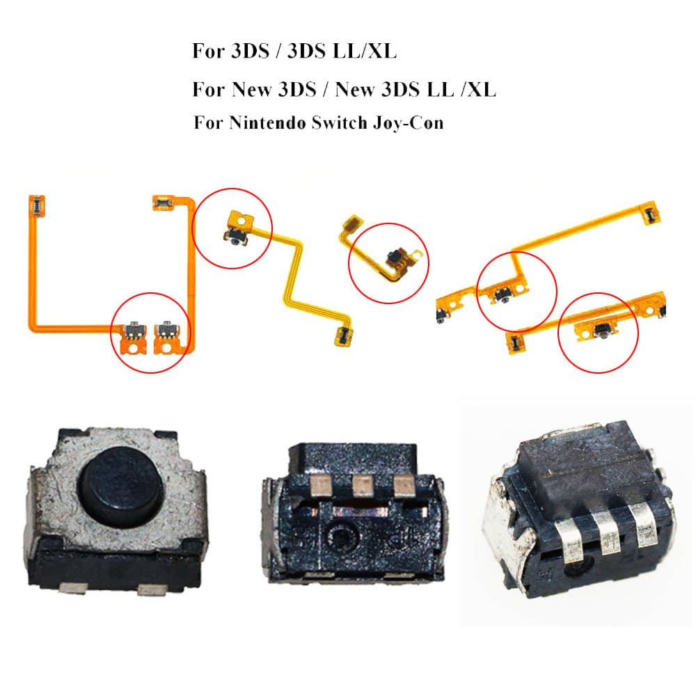 Replacement micro switch for Switch NS left and right controller L and R buttons, repair accessory