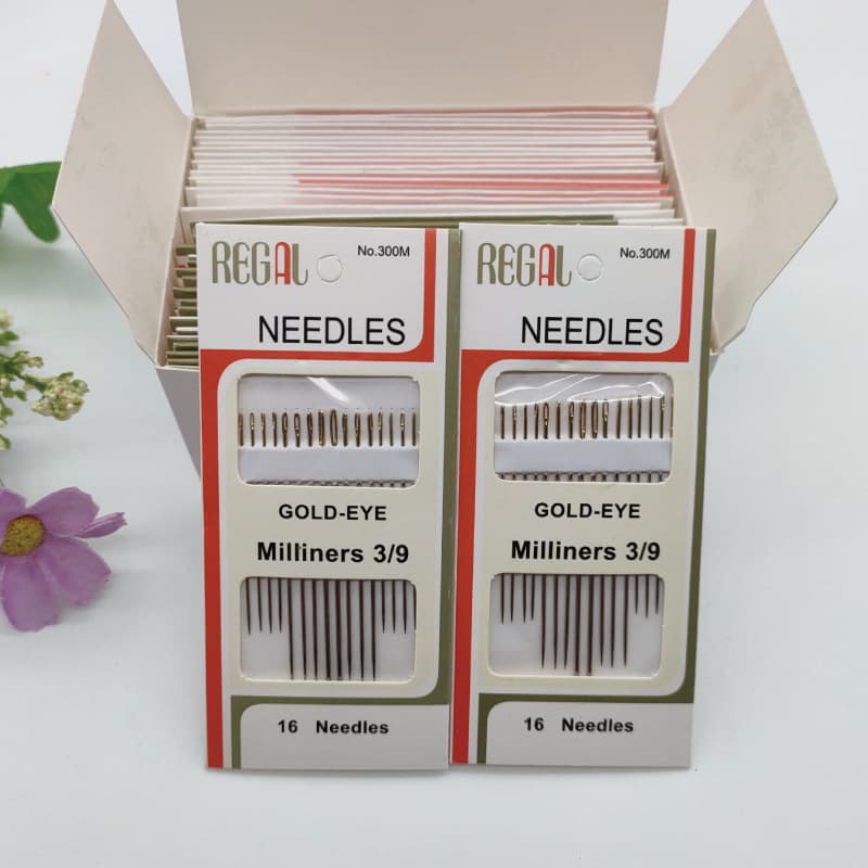 Factory direct sales 16-piece gold-eye hand sewing needles embroidery needles fine carbon steel character embroidery needles cross-stitch tools