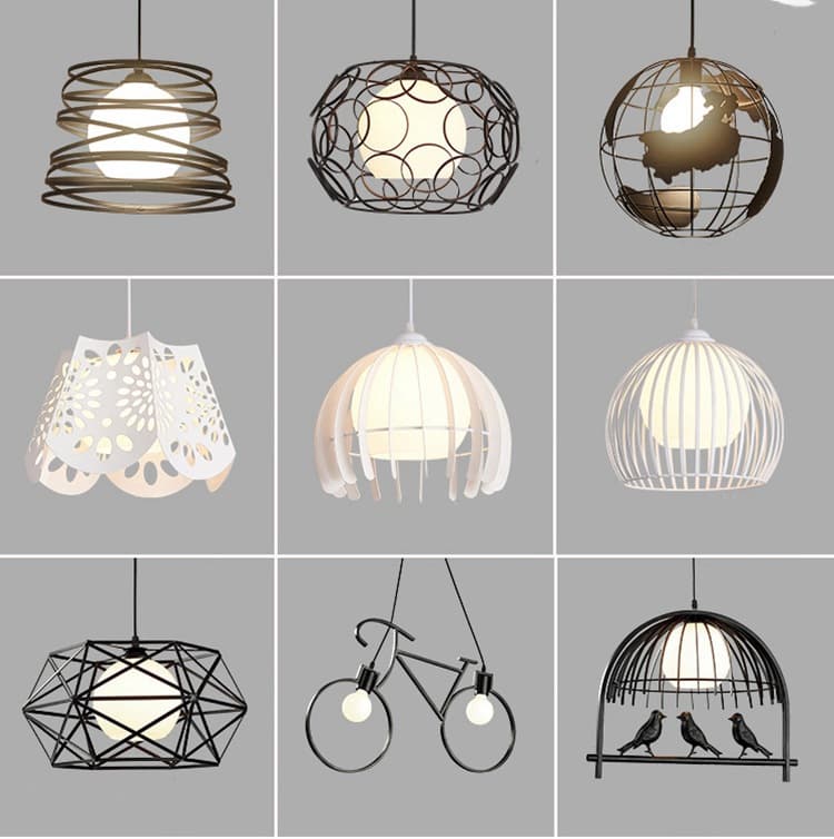 Restaurant Pendant Light 3-Light Creative Single-Head Dining Lamp Industrial Modern Simple Corridor Bar Hanging Light Fixture
