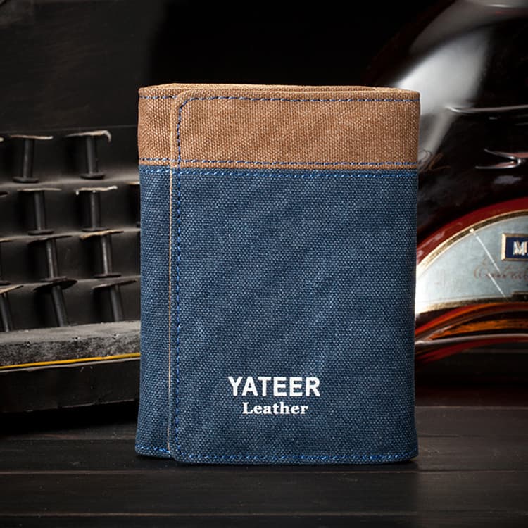 Men's Wallet Short 70% off Canvas Student Small Wallet Card Holder Denim Wallet Men's One-Piece Drop Shipping Now Wholesale