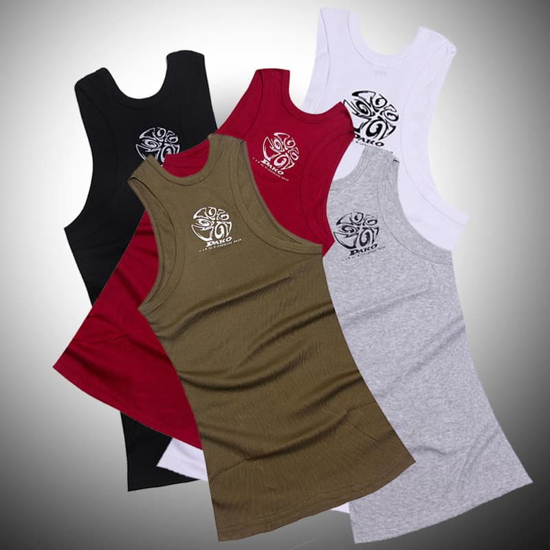 Wholesale men's cotton vests, youth slim fit, breathable, suitable for summer sports and fitness, hurdle back, tight fit.