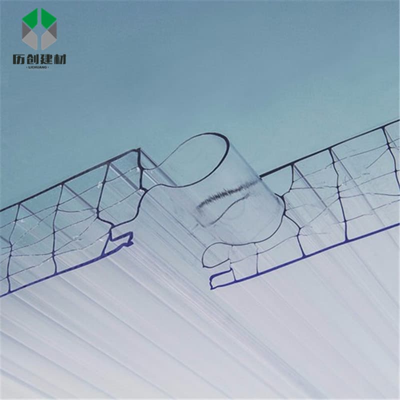 PC Insertion Sun Panel Curtain Wall Partition 40mm Thickened Seven-layer Rice Pattern Sun Panel Daylight Sound Insulation Use