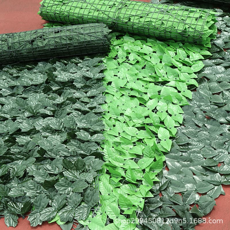 Artificial Plastic Fence Garden Yard Outdoor Decoration Green Leaf Faux Ivy Wall Fencing Simulation Hedge Barrier