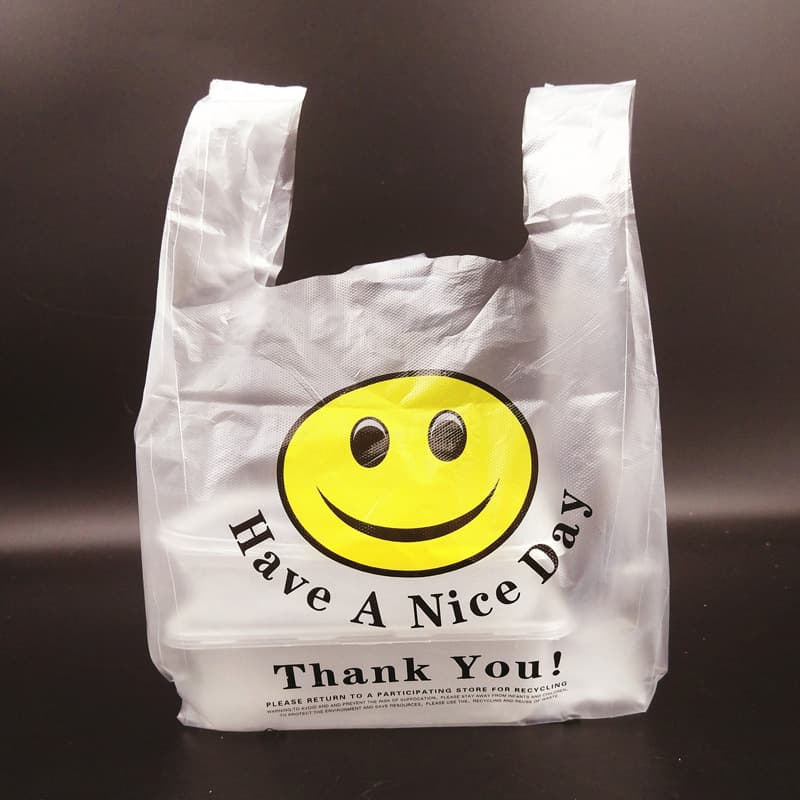 Manufacturer handles smiley face bags, take-out bags, supermarket shopping bags, large, medium and small thickened bags, vegetable and fruit bags