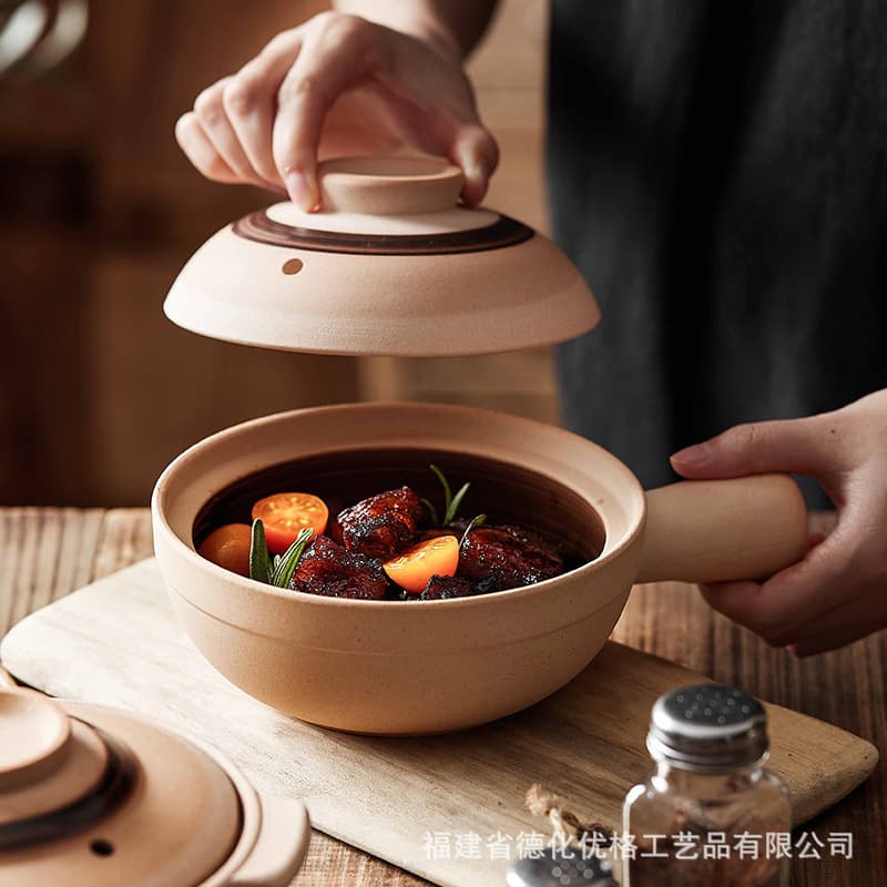 Home-use sand pot for gas stoves, specialized soup pot, earthenware for clay pot rice, small size with logo stone pot.