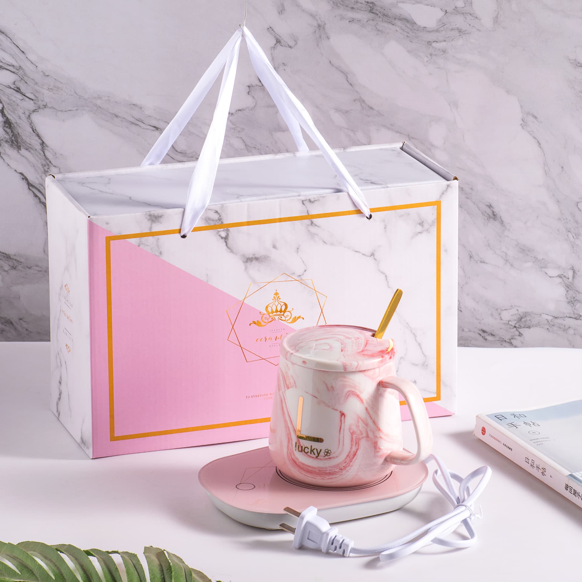 Wholesale March 8th Women's Day Coffee Ceramic Gift Constant Temperature Cup for Gifting Awards Meetings Opening Ceremonies Mug Water Cup