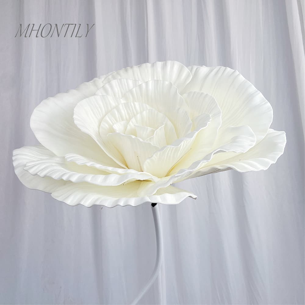 Artificial PE Foam Rose Flowers, Large Simulation Roses for Wedding Aisle, Window Display, Background Decoration